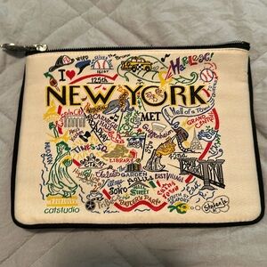 CATSTUDIO - New York City Zippered Pouch - Natural BRAND NEW from NYPL Store